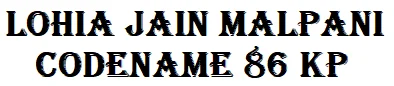 Lohia Jain Malpani Codename 86 KP Logo